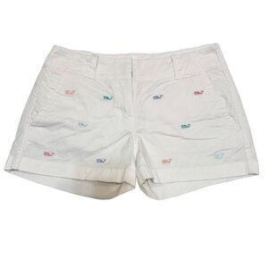 Vineyard Vines White Chino Shorts Preppy Whales Golf